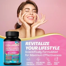 Collagen 1000Mg Biotin 10000Mcg Keratin & Hyaluronic Acid Capsules