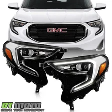 For 2018-2021 GMC Terrain HID/Xenon LED DRL Projector Headlights Headlamps Pair