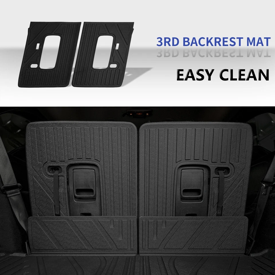 For 2016-2025 Dodge Durango Floor Mats Backrest Mat Trunk Cargo Liners TPE Foto 2 de 4