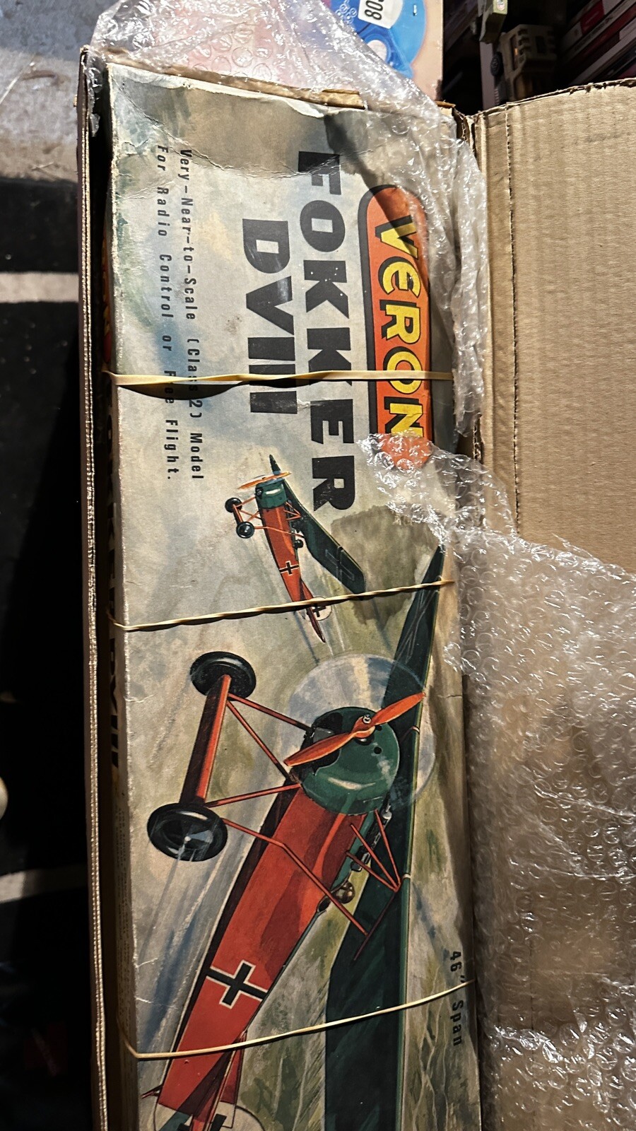 Vintage VERON FOKKER DVIII R/C Model Aircraft Kit eBay