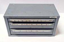 HUOT #13050 FRACTIONAL FULL Twist DRILL BITS DISPENSER ORGANIZER CABINET