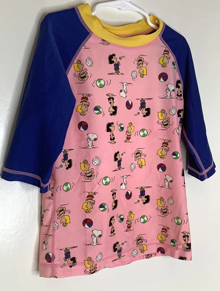 Top Hanna Andersson Niños Talla 140 10 Manga 3/4 Natación Antierupciones Snoopy Peanuts Foto 2 de 4