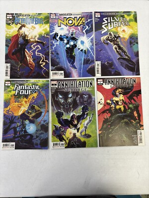 Annihilation Scourge: Beta Ray Bill, Nova, Silver Surfer, FF & Alpha & Omega (6)