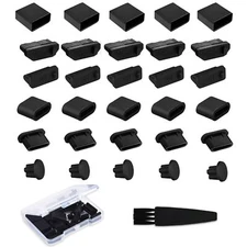 30Pcs 6 Type Silicone Anti Dust Cover Laptop Port Protection Stoppers