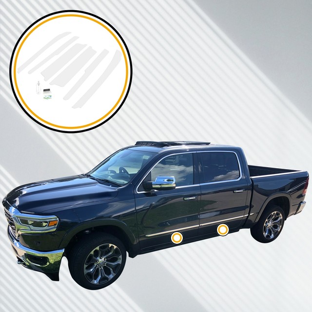 Door Sill Guards Fits Dodge Ram 1500 Crew Cab 20192020 PreCut Custom