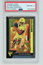 JAYLEN WADDLE AUTO 10 PSA/DNA Rookie 2021 Panini Flux #FX-13 ON-Card Dolphins