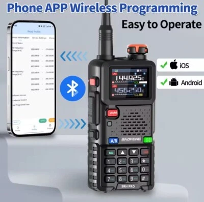 BAOFENG 5RH PRO RICETRASMITTENTE WALKIE TALKIE RADIO GPS DUAL BAND 2025 NEW