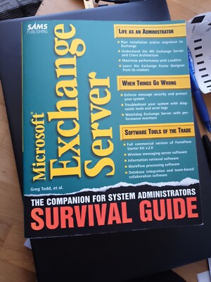 Microsoft Exchange Server 1996 Survival Guide Book System Administrators VGC