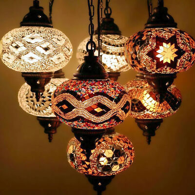 Türkisch Marokkanischer Stil Handarbeit Mosaik Deckenanhänger Lampe Kronleuchter, kostenlose LED