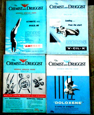 4 Vintage Pharmacy Magazines: Chemist & Druggist Annual Special Issues 1958-1961