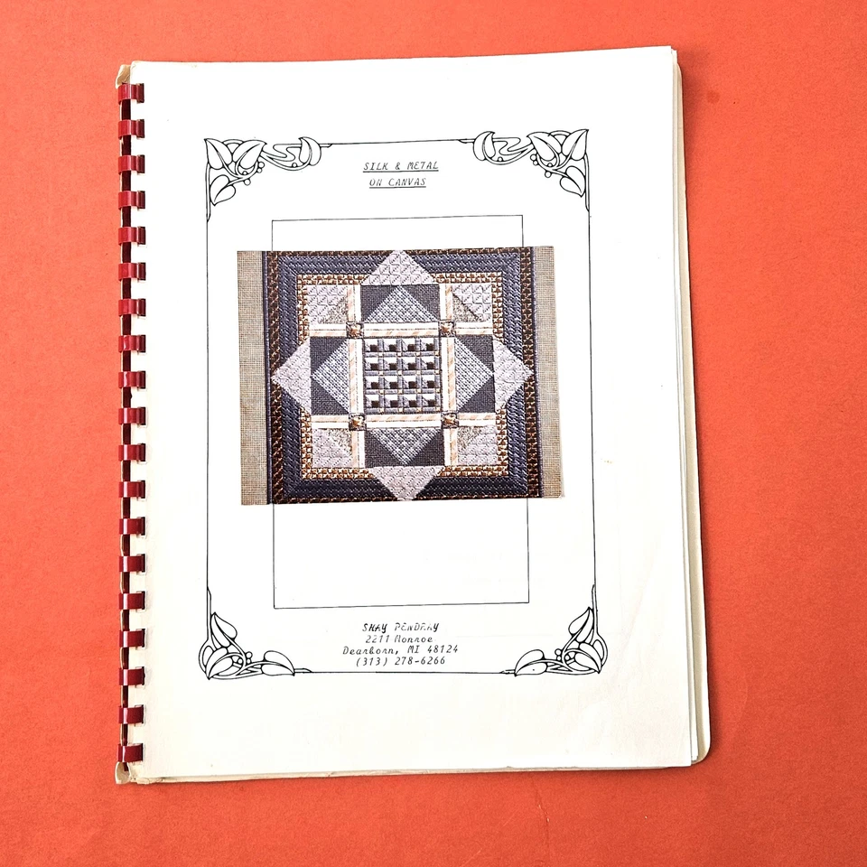 SHAY PENDRAY NEEDLEPOINT STITCH GUIDE:  SILK & METAL ON CANVAS  BM - Image 2 of 2