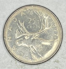 1977 Canada 25 Cents coin