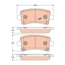 Satz Bremsbeläge 24390196 Bremsklötze hinten für Opel Insignia A G09