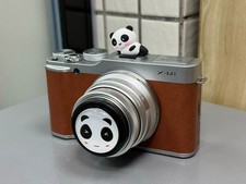 Fujifilm Fuji X Series X-M1 16.3MP Digital Camera Body w/35mm f1.6 Lens - Brown