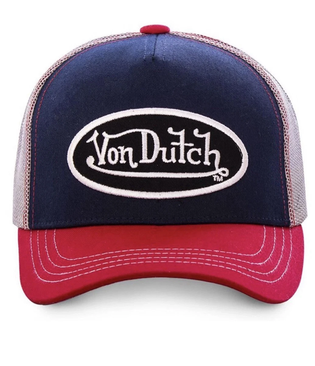 Von Dutch Pet voor heren en dames, verstelbaar, trucker, comfortabel, zonder vervorming en origineel, Zwart, One size