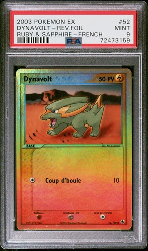 POKEMON DYNAVOLT 52/109 HOLO REVERSE CARD - EX RUBY SAPPHIRE - PSA 9 ...