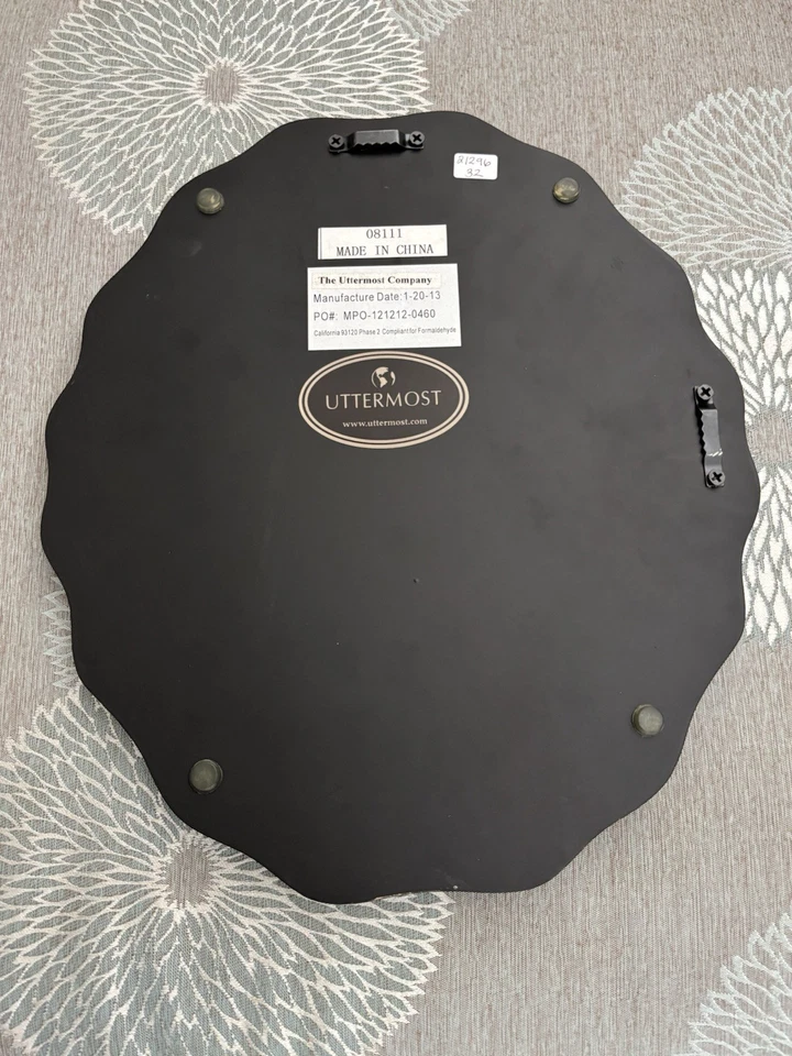 Uttermost Mirror Oval Scalloped Edge 13” x 11” White Border New - Image 2 of 2