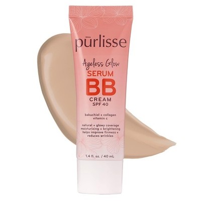 Purlisse Ageless Glow Serum BB Cream in SPF 40 Medium Warm 1.4 oz 40 mL