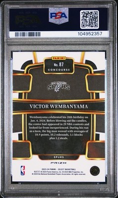 PSA 10 2023 Victor Wembanyama RC Select GREEN Cracked Ice PRZIM
