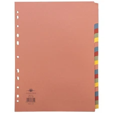 Concord Manilla Index Europunched A-Z 20-Part A4 Assorted Ref AZ6