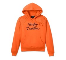 HARLEY DAVIDSON Damen Studded Out Pull Over Hoodie Harley Orange 96572-24VW