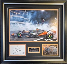 McLaren WORLD CHAMPION Formula 1 Lando Norris Signed & Framed Abu Dhabi Display