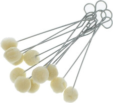 50 Pieces Wool Daubers Ball Brush Leather Dye Dauber Dyeing Applicator with Meta