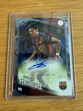 2025-2026 Topps UEFA CC Barcelona RC Auto Guille Fernandez Black Inferno 5/10
