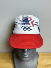 Vintage 1984 Los Angeles Olympics SnapBack Trucker Hat Cap USA 1980s Retro Sport