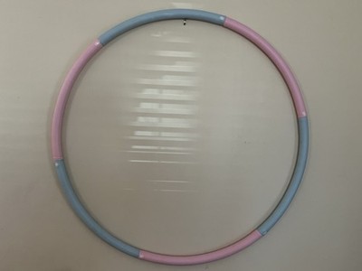 VETUPIC Weighted Fitness Hoop 8-Section Detachable Hula Hoop Pink Gray Adult Exe