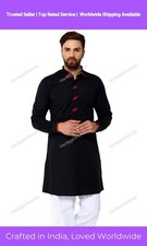 Mens Kurta Indian Button Down Shirt Shirt Kurta Solid Tunic Cotton Big Tall