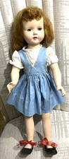 EFFANBEE Vintage 19" Tall Real Hair Original Clothes Doll