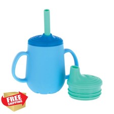 Nuby 3-Stage Training Cup Set Boys Silicone 4oz