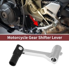 Folding Motorcycle Gear Shifter Lever For Bosuer Cheetah Siver Tone Black Head Folding Motorcycle Gear Shifter Lever For Bosuer Cheetah Siver Tone Black Head