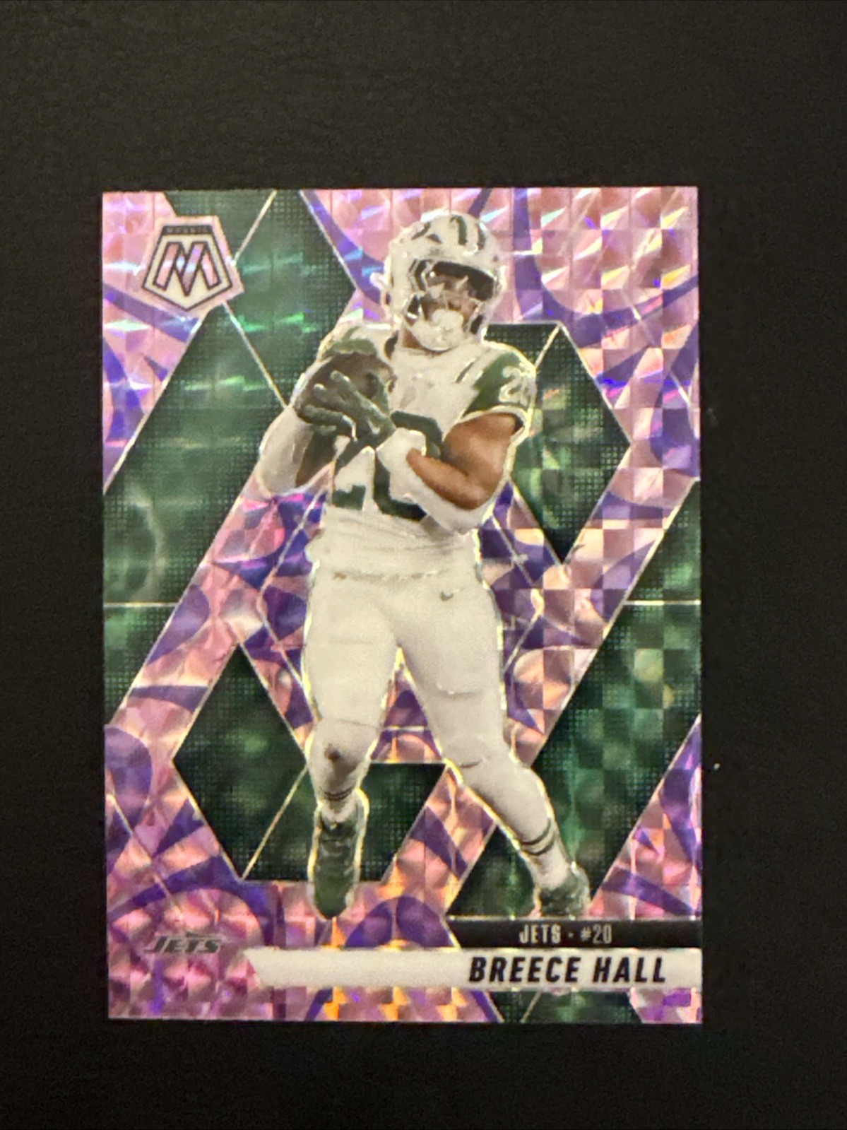 2022 Panini Mosaic - Rookies Breece Hall #307 Camo Pink Mosaic Prizm (RC)