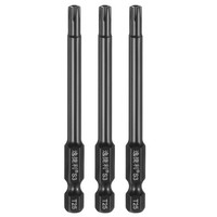 "3Er-Set T25 Magnet-Torx-Bits FüR 1/4\" Sechskant, 75Mm, Schwarz"