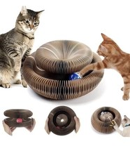 Accordion Orgue Magique Chat Grattoir Planche Jouet Kitty Kurlz Ball Scratch Pad
