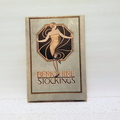 Antique 1920s Berkshire Stockings Box Coles Phillips Art Deco Paper Lining