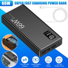 40000mAh Power Bank 66W Charging Portable External Battery Backup For Cell Phone