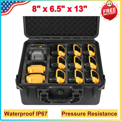 Storage Case for Dewalt Battery & Charger -Waterproof Power Tool Box Storage Bag