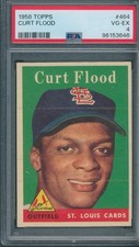 1958 Topps #464 Curt Flood PSA VG-EX 4 *3646