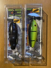 Lot of 2 - NIB - Musky Madness Trophy Topper 7" Topwater - Black / Fire Perch