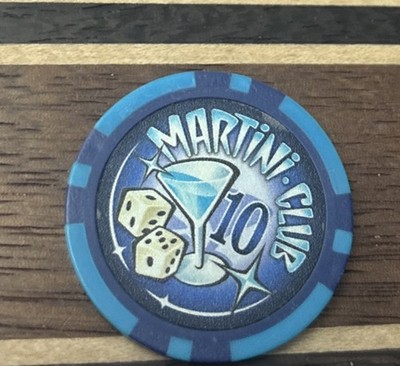 Martini Club Casino Poker Chip $10