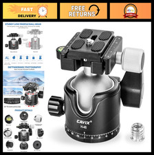 Heavy-Duty Metal Ball Head for Tripod  Monopod - 44lbs Load, Arca Swiss Quick R