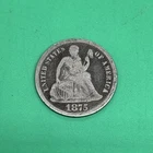 1875 P Philadelphia Mint - Seated Liberty Dime 10c 90% Silver