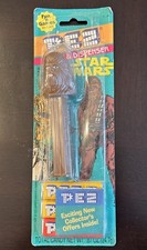 Distributeur de pez Star Wars vintage 1997 - Chewbacca avec bonbons - scellé neuf sur carte