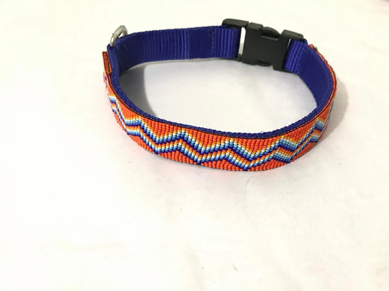 Handmade Beaded Dog Collar – Colorful Adjustable Nylon Pet Collar