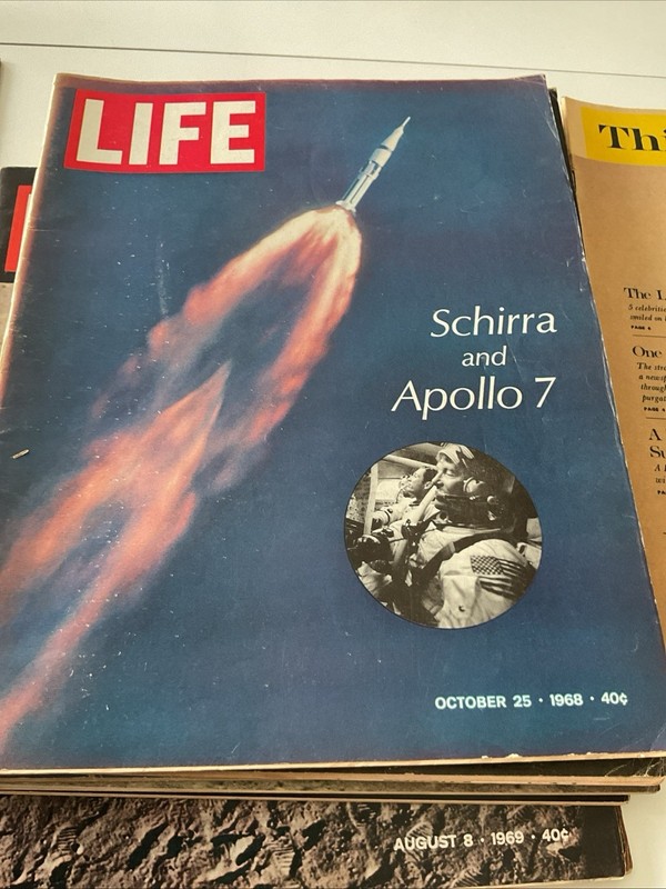 Life Magazine 1968 1969  Apollo 12  Space Moon Gemini 10 Armstrong Lot of 7