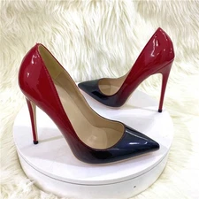12cm Sexy Women Pointed Toe Gradient Stilettos High Heels Celebrity Party Pumps