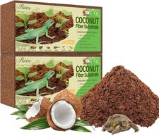 Riare 2 Pack Natural Coconut Fiber Substrate for Reptile- Premium 2